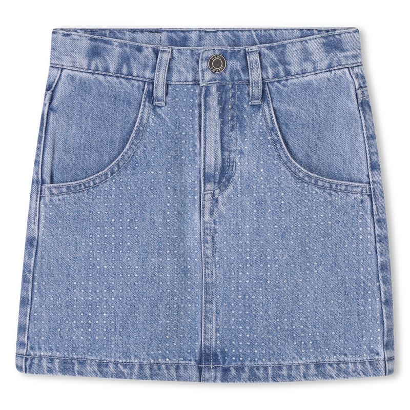 Denim skirt with diamant&eacute;s MARC JACOBS 
                        GIRL