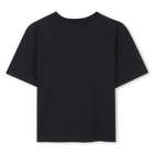 Cotton party T-shirt, BLACK, hi-res