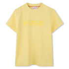 Short-sleeved cotton T-shirt, STRAW YELLOW, hi-res