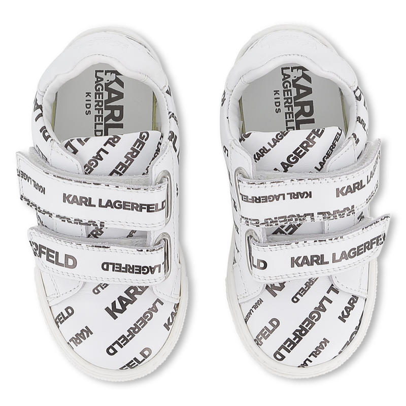 Leather hook-and-loop trainers KARL LAGERFELD KIDS 
                        UNISEX