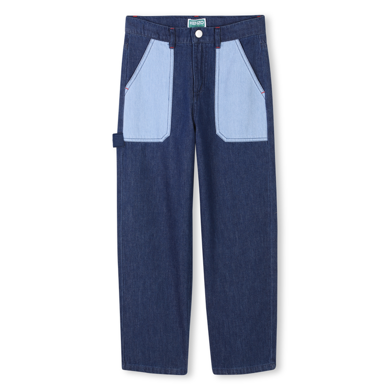 Embroidered jeans with pockets KENZO KIDS 
                        BOY