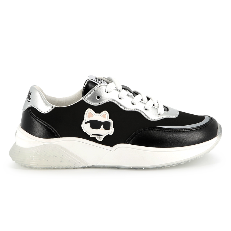 Lace-up trainers with badge KARL LAGERFELD KIDS 
                        GIRL