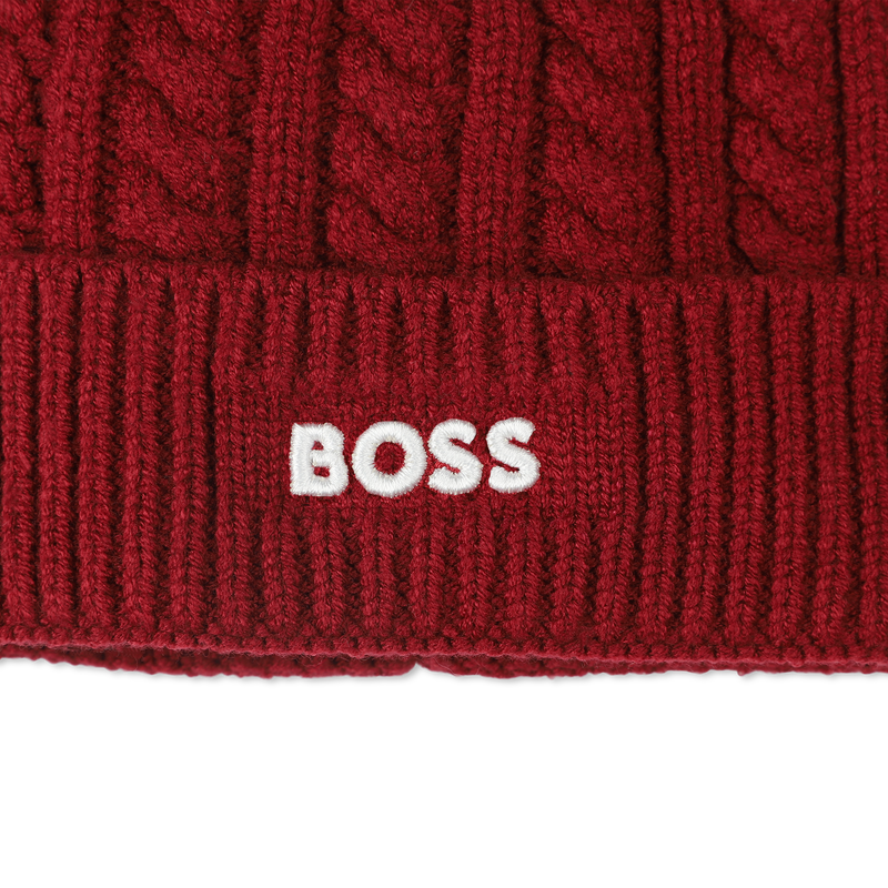 Cable knit beanie BOSS 
                        BOY