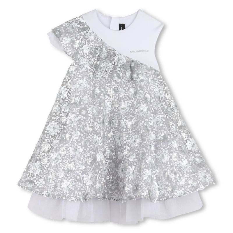BI-MATERIAL CEREMONIAL DRESS KARL LAGERFELD KIDS 
                        GIRL