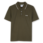 Short-sleeved polo shirt, OLIVE NIGHT, hi-res