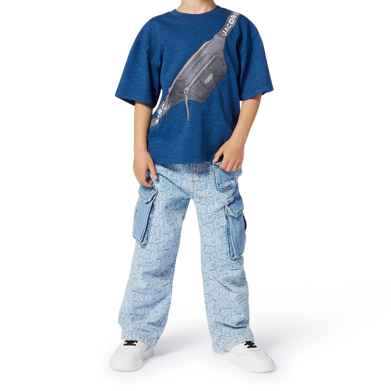 Cotton denim cargo trousers MARC JACOBS 
                        BOY