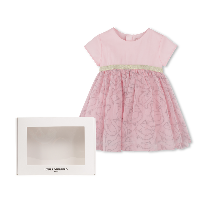 Formal dress with print KARL LAGERFELD KIDS 
                        GIRL