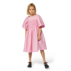 Embroidered cotton satin dress KENZO KIDS 
                    GIRL