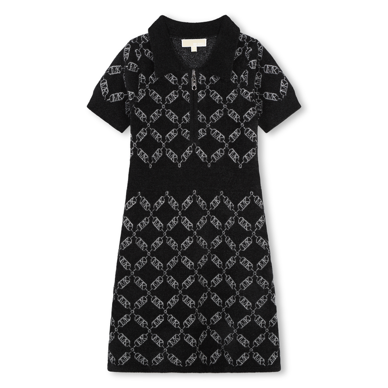Short-Sleeved Jacquard Dress MICHAEL KORS 
                        GIRL