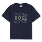 Short-sleeved t-shirt, NAVY, hi-res