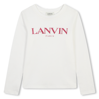 T-shirt with sequin logo LANVIN GIRL