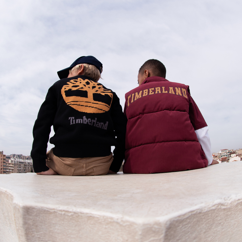 Zip-up logo parka TIMBERLAND 
                        BOY