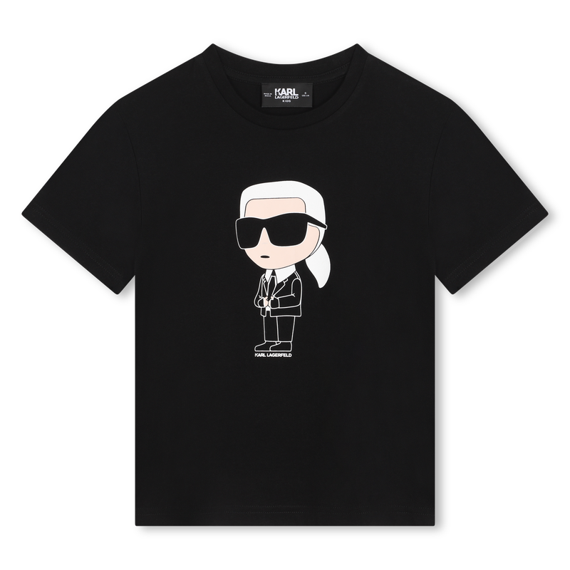 Short-sleeved cotton T-shirt KARL LAGERFELD KIDS 
                        BOY