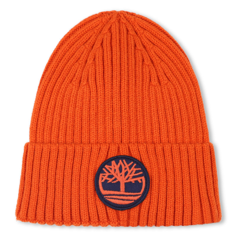 Knitted badge hat with logo TIMBERLAND 
                        BOY
