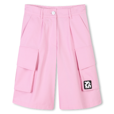 Long cotton and linen shorts DKNY GIRL