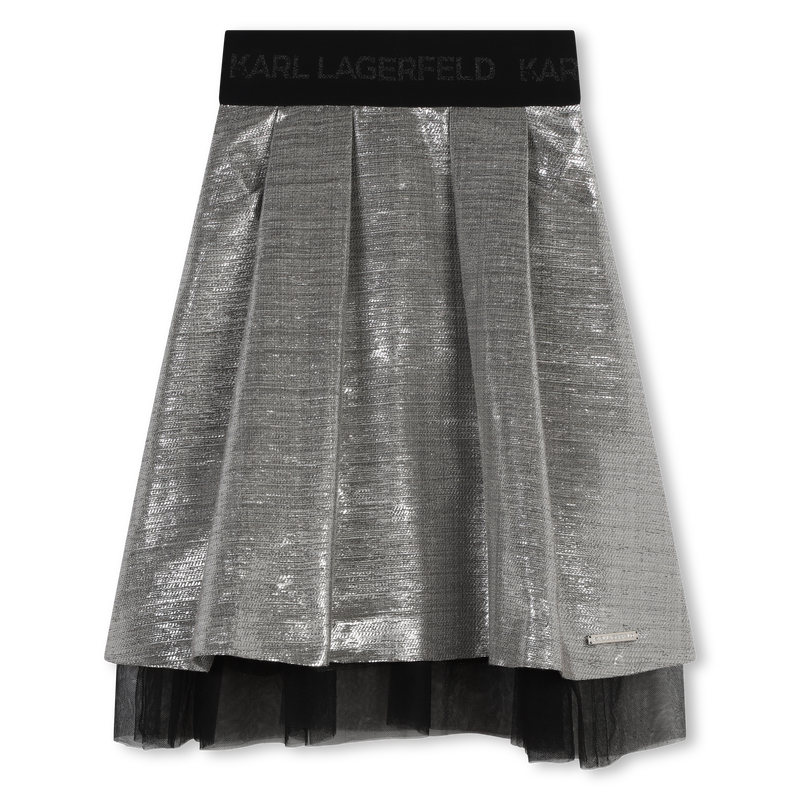 Metallic midi skirt KARL LAGERFELD KIDS 
                        GIRL