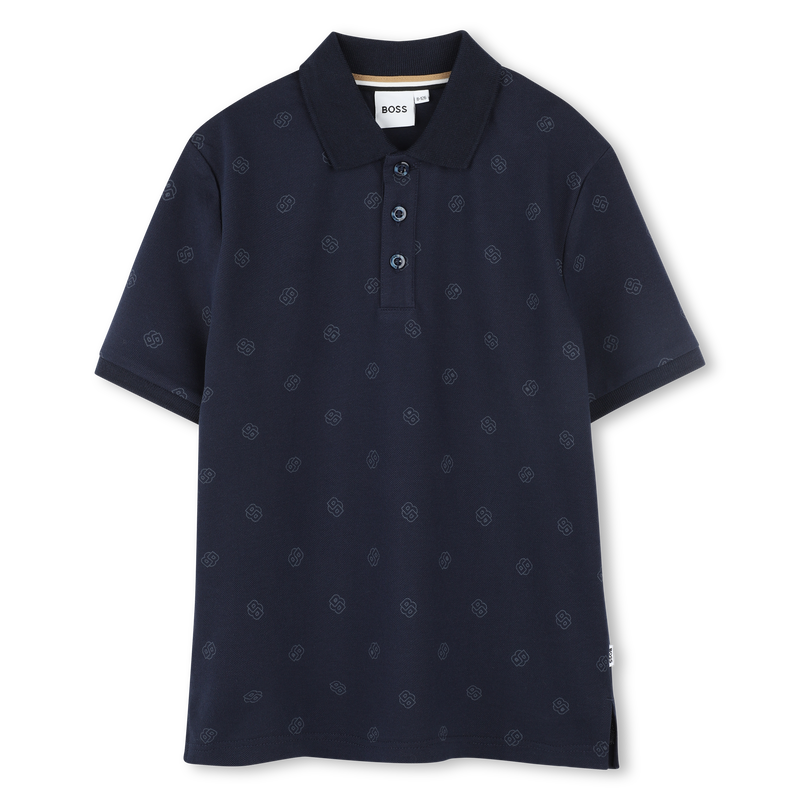 Printed straight-cut polo BOSS 
                        BOY