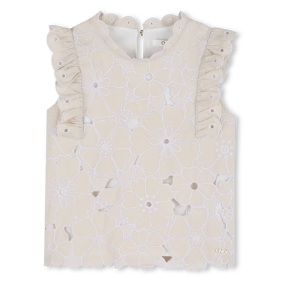 FLORAL EMBROIDERY T-SHIRT CHLOE GIRL