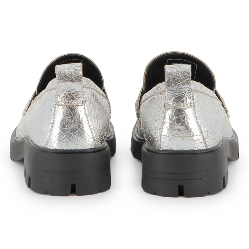 Metallic cowhide leather loafers DKNY 
                        GIRL