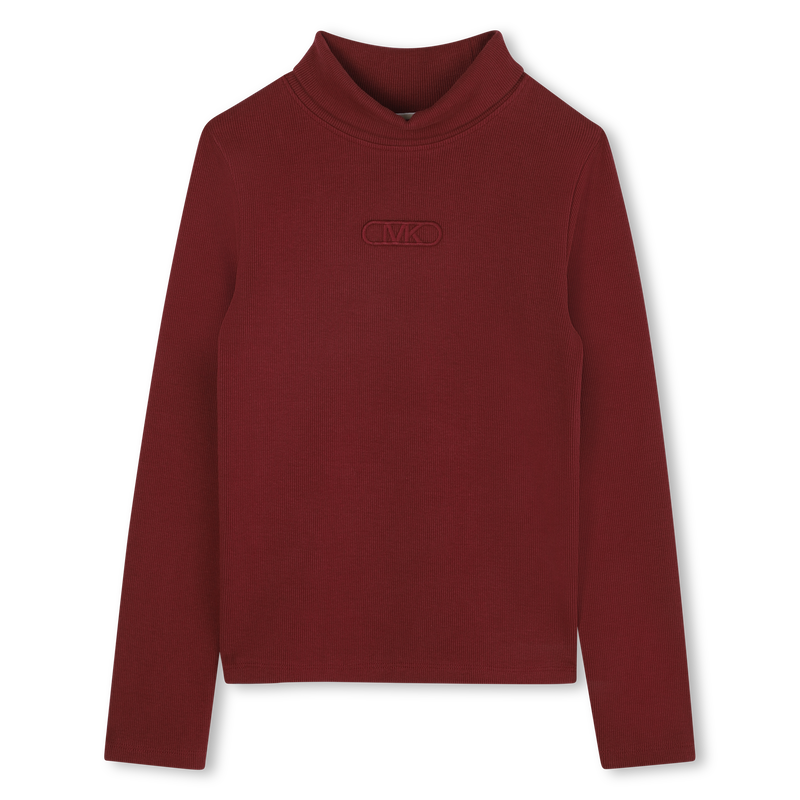 Long-sleeved T-shirt with stand-up collar MICHAEL KORS 
                        GIRL