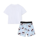 T-shirt and swim shorts set KARL LAGERFELD KIDS 
                    BOY