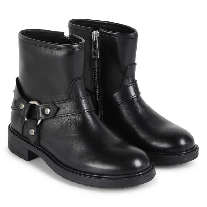 Zip-Up Leather Ankle Boots ZADIG & VOLTAIRE 
                        GIRL