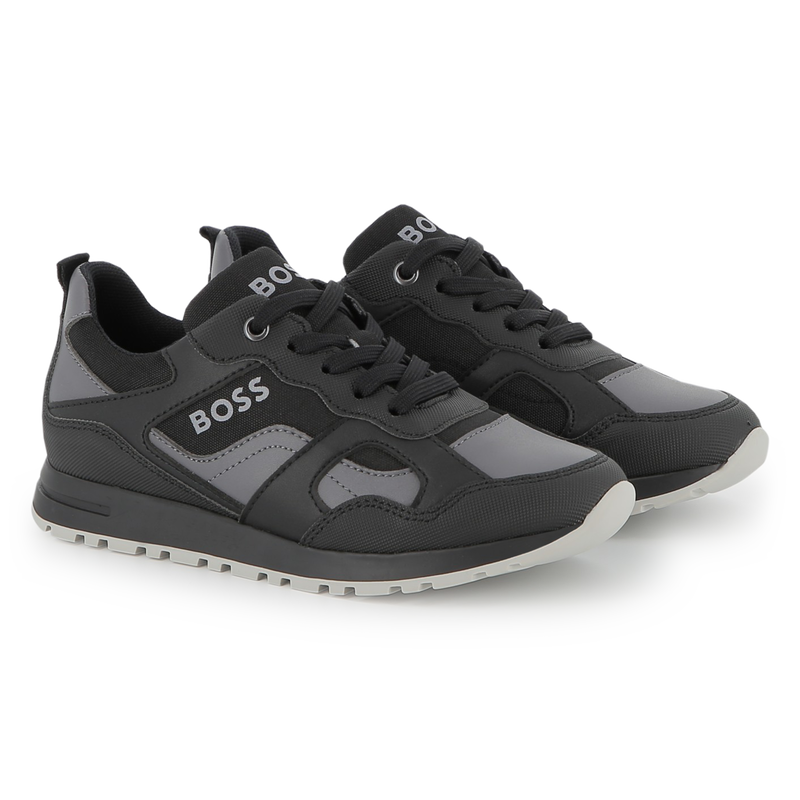 Faux and canvas sneakers BOSS 
                        BOY