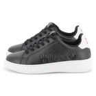 Cowhide leather sneakers, BLACK, hi-res