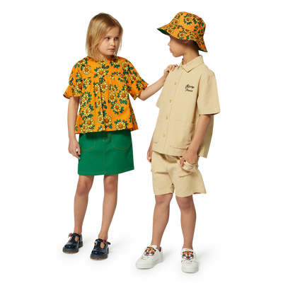 Reversible cotton bucket hat KENZO KIDS UNISEX