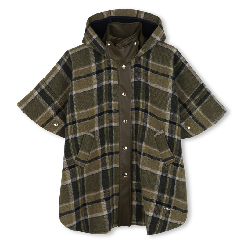 Plaid cape coat CHLOE 
                        GIRL