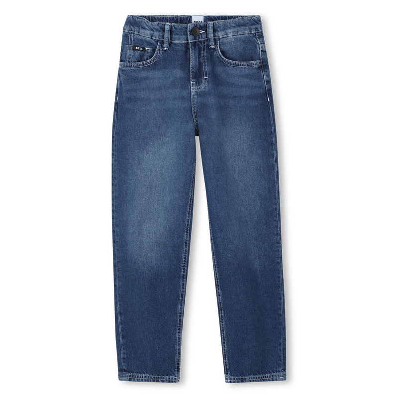 Wide-leg 5-pocket cotton jeans BOSS 
                        BOY