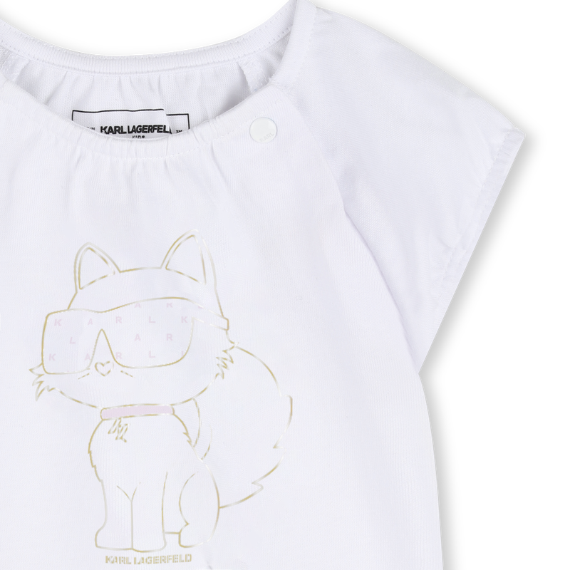T-SHIRT AND SKIRT SET KARL LAGERFELD KIDS 
                        GIRL