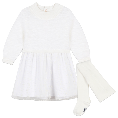 Bi-material knitted dress CARREMENT BEAU GIRL