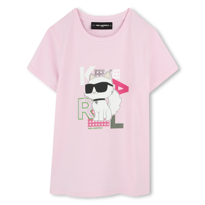 T-shirt with print KARL LAGERFELD KIDS GIRL