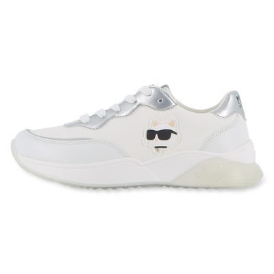 Lace-up trainers with badge KARL LAGERFELD KIDS GIRL