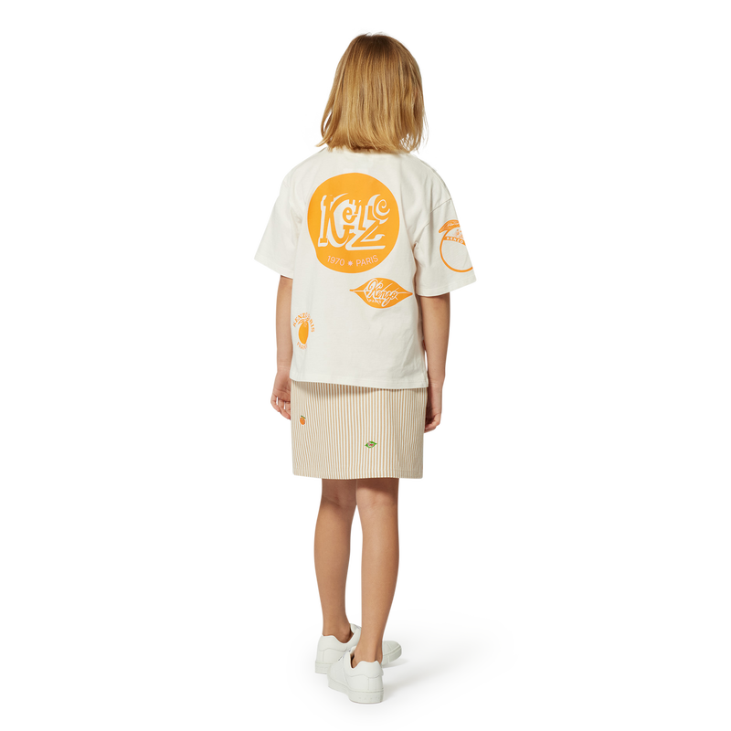 Patched cotton skirt KENZO KIDS 
                        GIRL