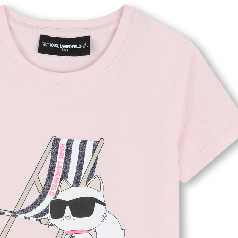 SHORT SLEEVE T-SHIRT KARL LAGERFELD KIDS 
                        GIRL