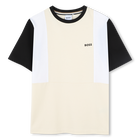 Multicoloured cotton T-shirt, SAND, hi-res