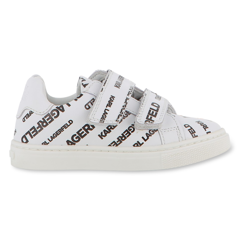 Leather hook-and-loop trainers KARL LAGERFELD KIDS 
                        UNISEX