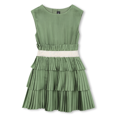 PLEATED SHORT SLEEVE DRESS KARL LAGERFELD KIDS GIRL