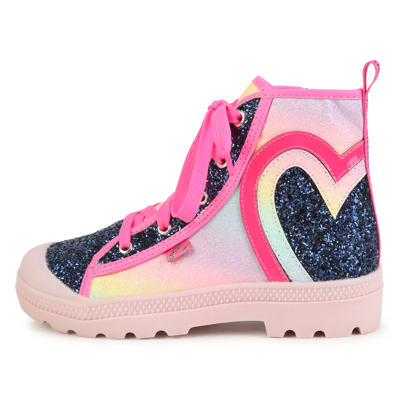 Zip-up sequin ankle boots