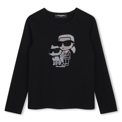 Long sleeve t-shirt KARL LAGERFELD KIDS GIRL