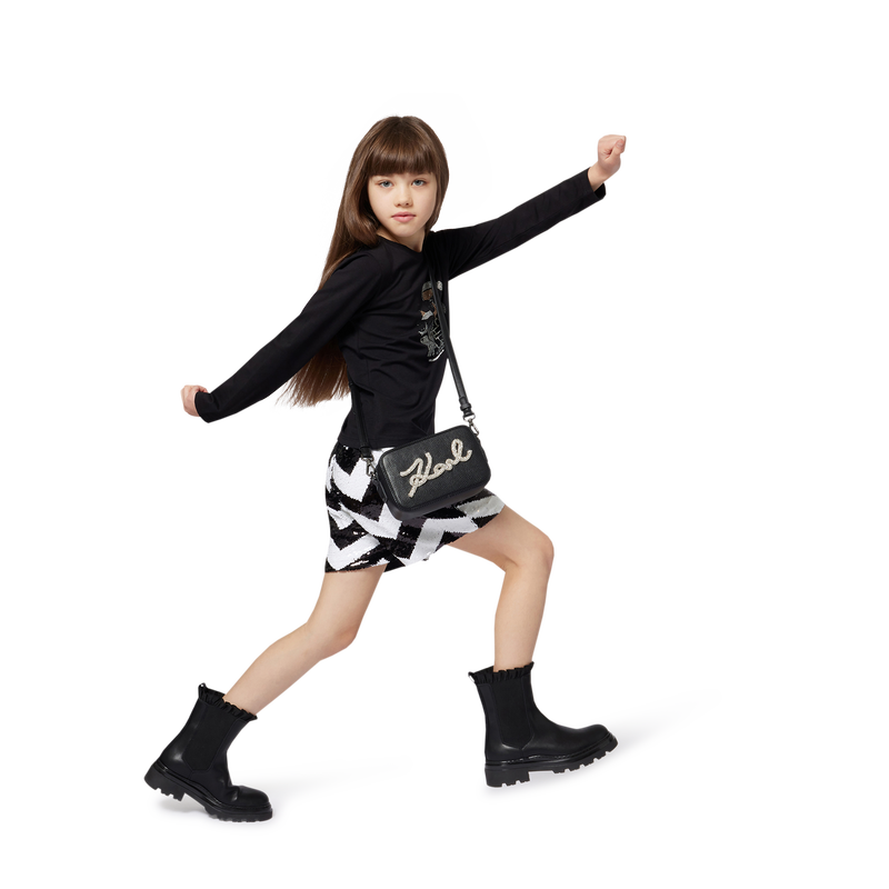 Cowhide leather Chelsea boot KARL LAGERFELD KIDS 
                        GIRL