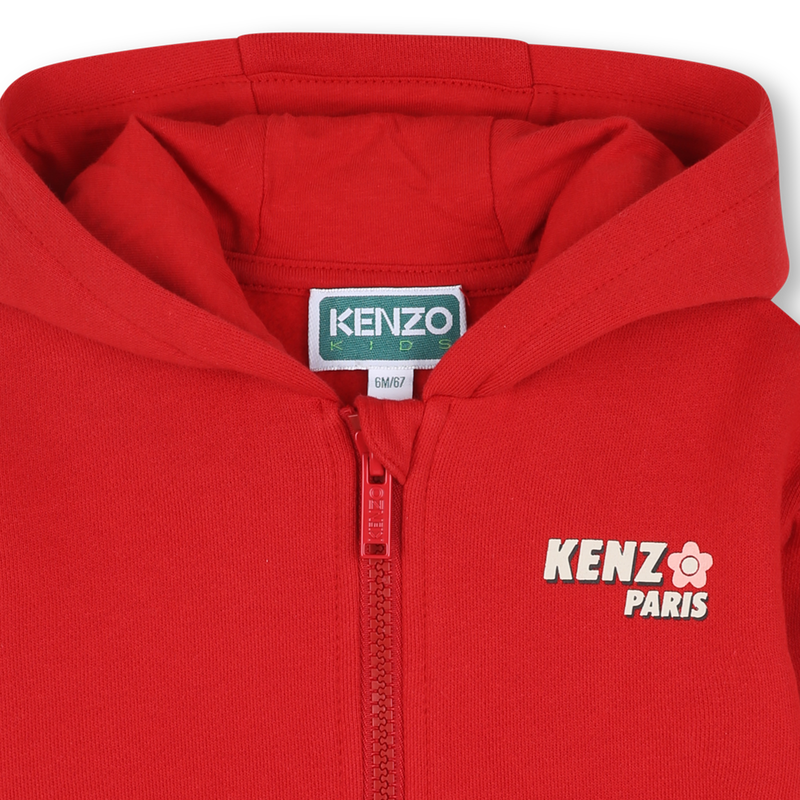 Fleece jogging cardigan KENZO KIDS 
                        GIRL