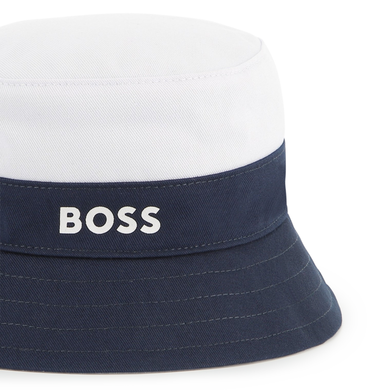Reversible cotton bucket hat BOSS 
                        BOY