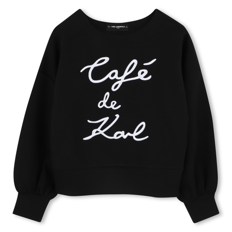 Embroidered sweatshirt KARL LAGERFELD KIDS 
                        GIRL