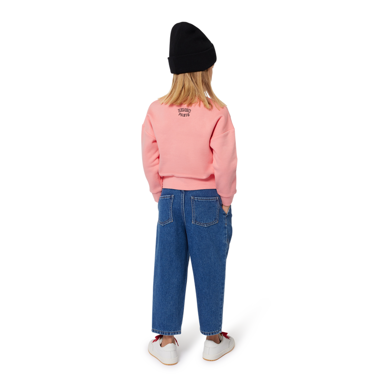 Pleated panelled jeans KENZO KIDS 
                        GIRL
