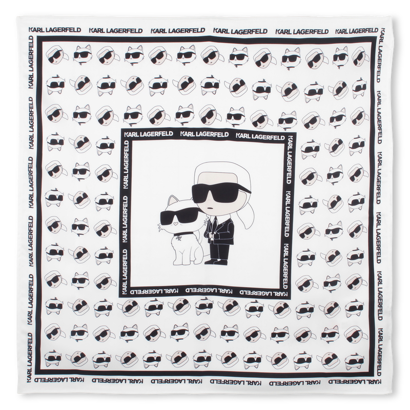 Printed square scarf KARL LAGERFELD KIDS 
                        GIRL