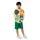 Cotton Bermuda cargo shorts KENZO KIDS 
                    BOY