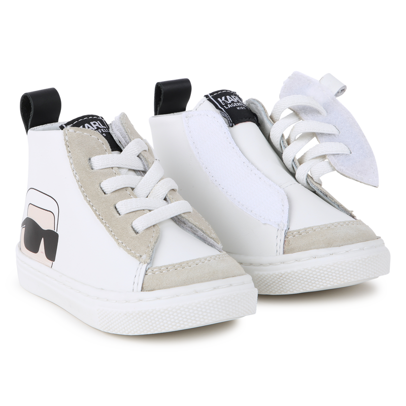 High-top leather trainers KARL LAGERFELD KIDS 
                        UNISEX